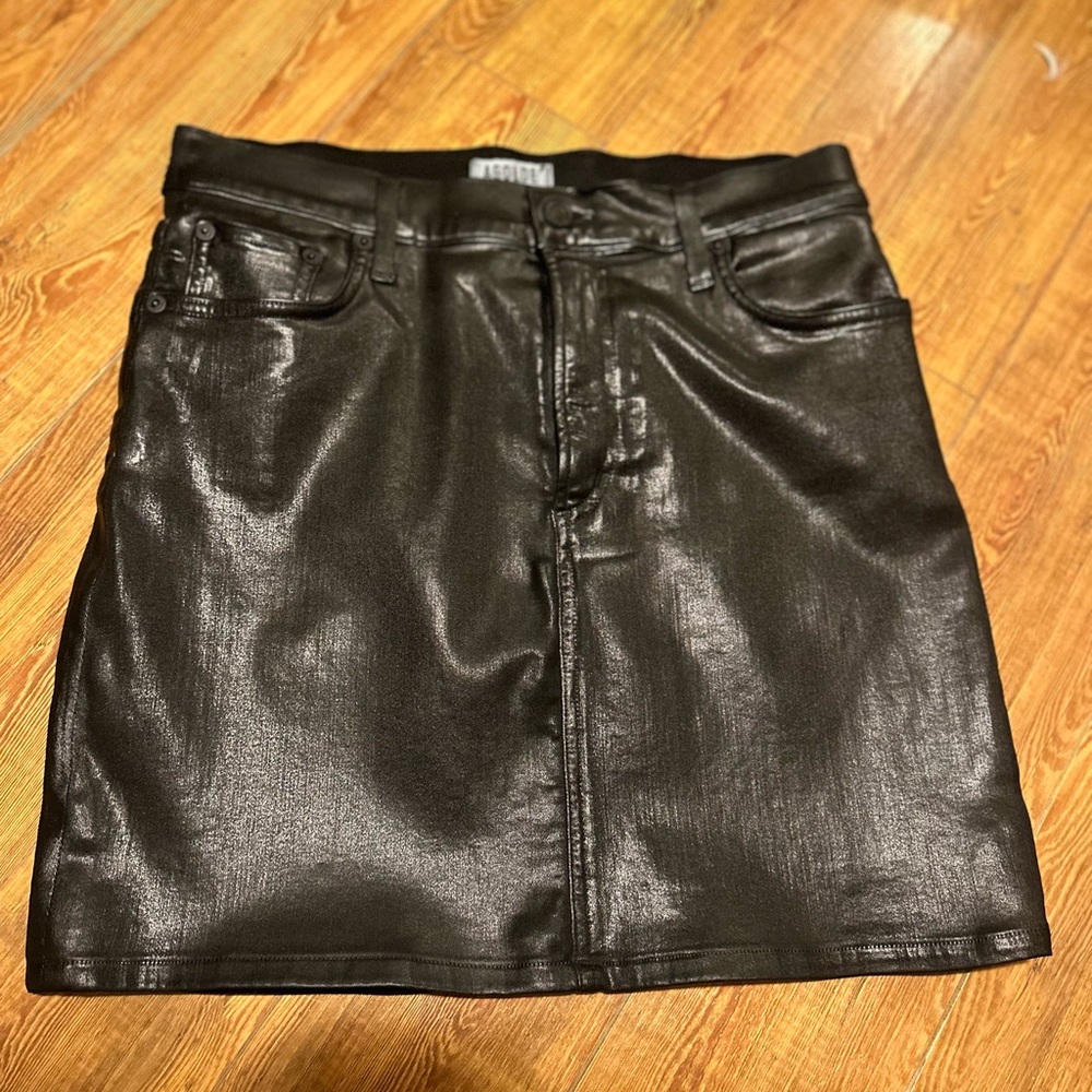 AGOLDE Lydia Skirt in Black Leatherette size 29